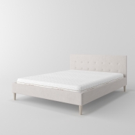 Čalouněná postel s čelem s knoflíkami - 4