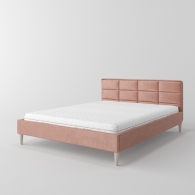 Čalúnená posteľ slim s vertikálnym a horizontálnym prešívaním - 11143