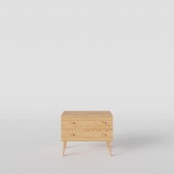 Škandinávska drevená komoda BERGEN SCANDI s dvoma zásuvkami - 11560