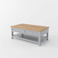 Dřevěný konferenční stolek ATTICA s dubovou deskou - 2