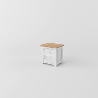 Dřevěný noční stolek ATTICA s dubovou deskou - 1