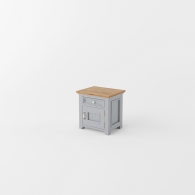 Dřevěný noční stolek ATTICA s dubovou deskou - 2