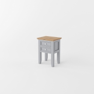 Dřevěný noční stolek ATTICA s dubovou deskou, vysoký - 2
