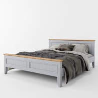 Dřevěná postel ATTICA s horním a dolním čelem - 2