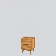 Dubový nočný stolík CLASSY s dvoma zásuvkami - 18111