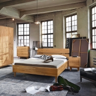 Dubová posteľ CLASSY na nohách v škandinávskom štýle - 20898