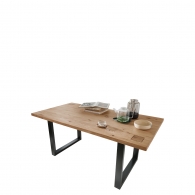 Stůl GRANDE s dubovou deskou v loftovém stylu - 4