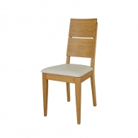 Dubová stolička COMO s čalúneným sedadlom - 23316
