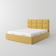 Čalúnená posteľ s vertikálnym a horizontálnym prešívaním - 5346