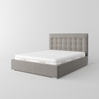 Čalouněná postel s čtvercovým prošíváním - 14
