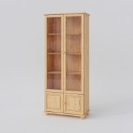 Dřevěná vitrína BASIC se skříňkou - 1