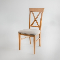 Buková židle klasického tvaru s čalouněným sedadlem - 32