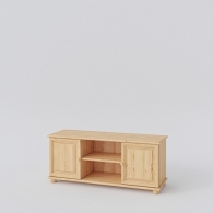 Dřevěný TV stolek BASIC se dvěma skříňkami - 1