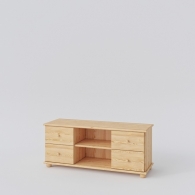 Dřevěný TV stolek BASIC se čtyřmi zásuvkami - 1