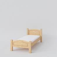 Dřevěná postel BASIC s oblým čelem - 1