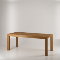 Vysoký dubový stůl s rovnými nohami - 4
