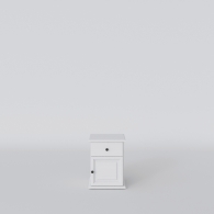Biely drevený nočný stolík PARMA, 1 skrinka, 1 zásuvka - 9520